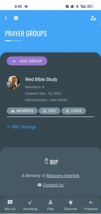 Prayer Group List